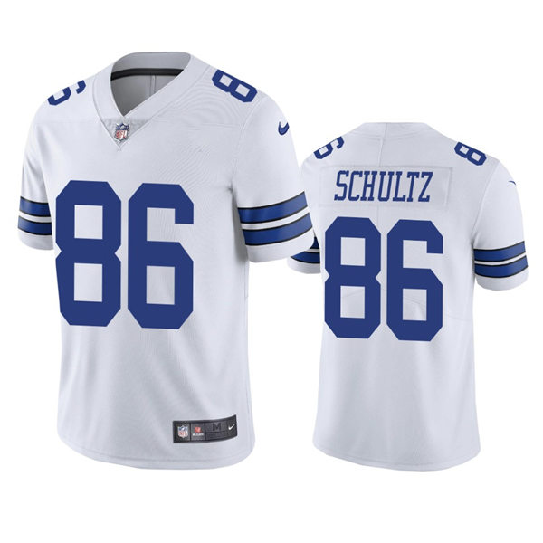 Mens Dallas Cowboys #86 Dalton Schultz Nike White Vapor Limited Jersey
