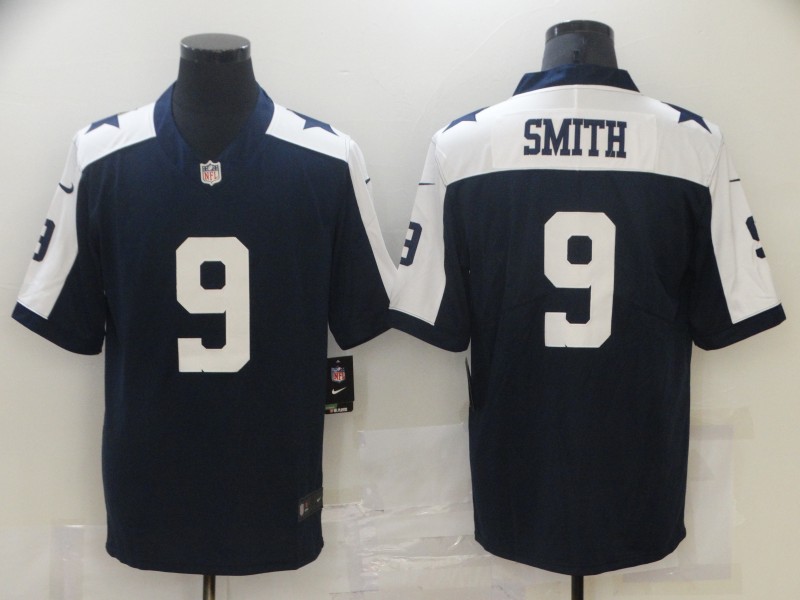 Mens Dallas Cowboys #9 Jaylon Smith Nike Navy Alternate Vapor Limited Stitched Jersey
