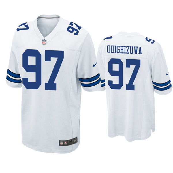 Mens Dallas Cowboys #97 Osa Odighizuwa Nike White Vapor Limited Jersey