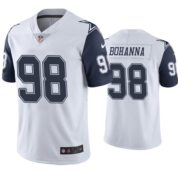 Mens Dallas Cowboys #98 Quinton Bohanna Nike White Color Rush Legend Player Jersey