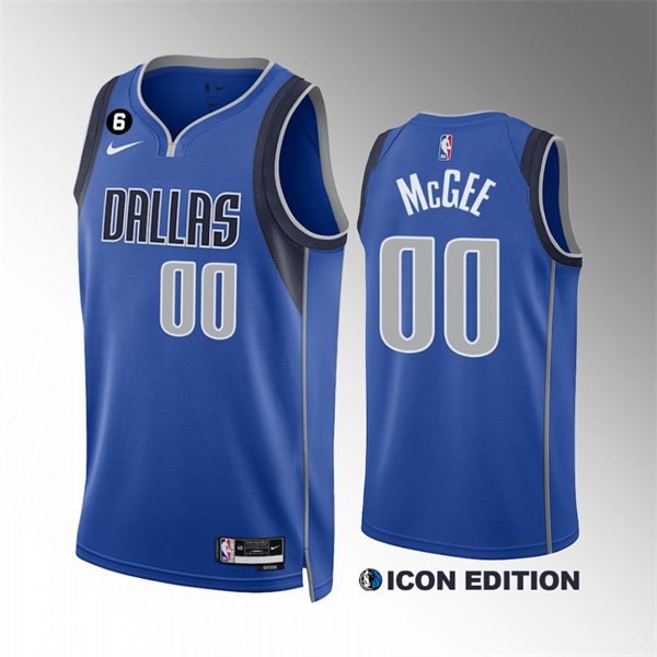 Mens Dallas Mavericks #00 JaVale McGee Nike 2022-23 Blue Icon Edition Player Jersey