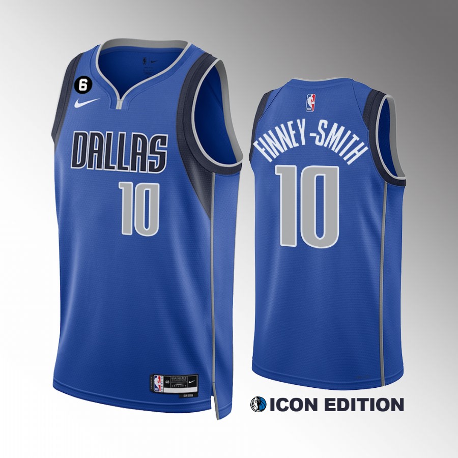 Mens Dallas Mavericks #10 Dorian Finney-Smith Nike 2022-23 Blue Icon Edition Player Jersey