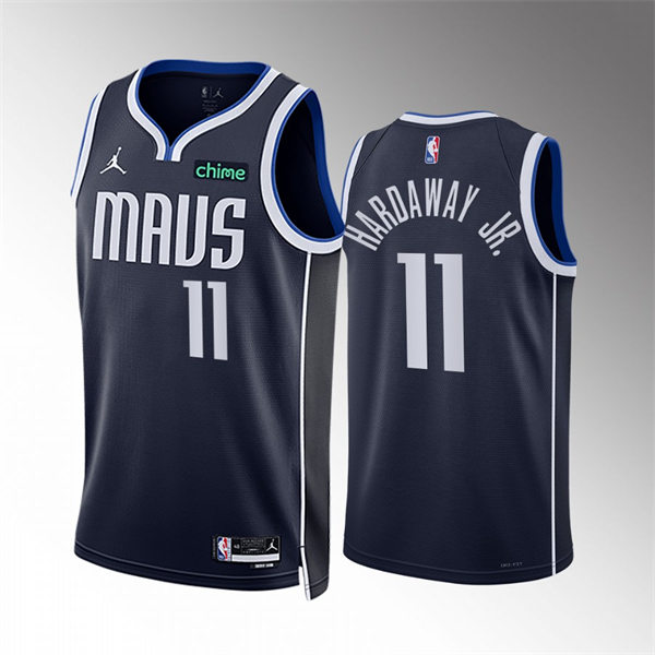 Mens Dallas Mavericks #11 Tim Hardaway Jr. Nike 2022-23 Navy Statement Edition Player Jersey