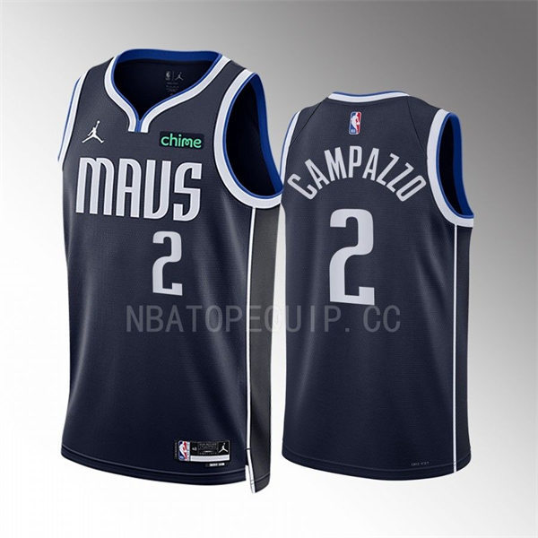 Mens Dallas Mavericks #2 Facundo Campazzo Nike 2022-23 Navy Statement Edition Player Jersey