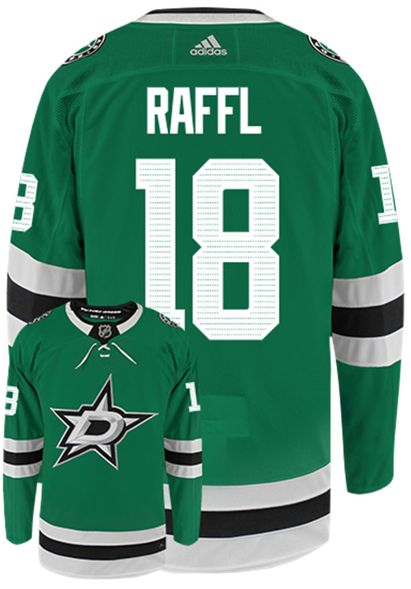 Mens Dallas Stars #18 Michael Raffl Stitched Adidas Home Green Jersey Stitched