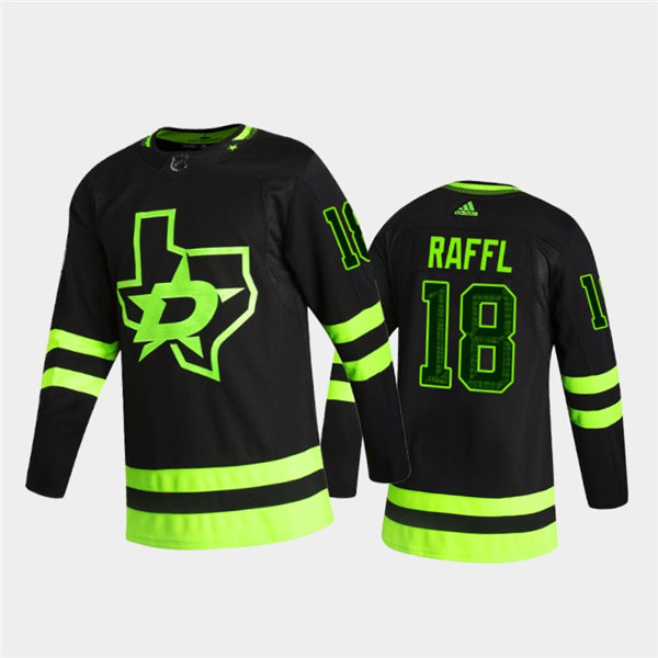 Mens Dallas Stars #18 Michael Raffl adidas Blackout Alternate Jersey Stitched