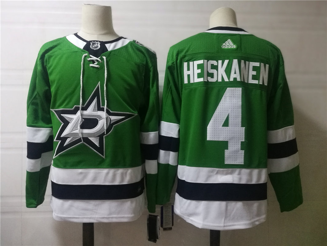 Mens Dallas Stars #4 Miro Heiskanen Adidas Green Jersey Stitched
