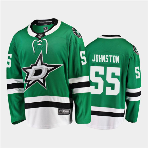 Mens Dallas Stars #55 Wyatt Johnston Stitched Adidas Home Green Jersey Stitched