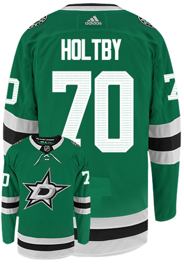 Mens Dallas Stars #70 Braden Holtby Stitched Adidas Home Green Jersey Stitched