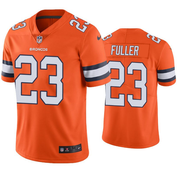 Mens Denver Broncos #23 Kyle Fuller Nike Orange NFL Color Rush Vapor Limited Jersey