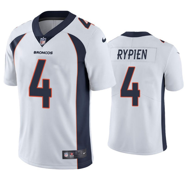 Mens Denver Broncos #4 Brett Rypien Nike White Vapor Untouchable Limited Jersey