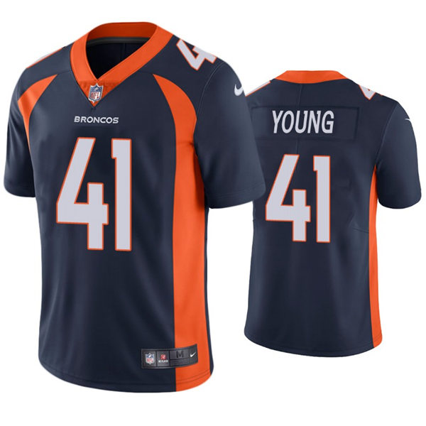 Mens Denver Broncos #41 Kenny Young Nike Navy Vapor Untouchable Limited Jersey
