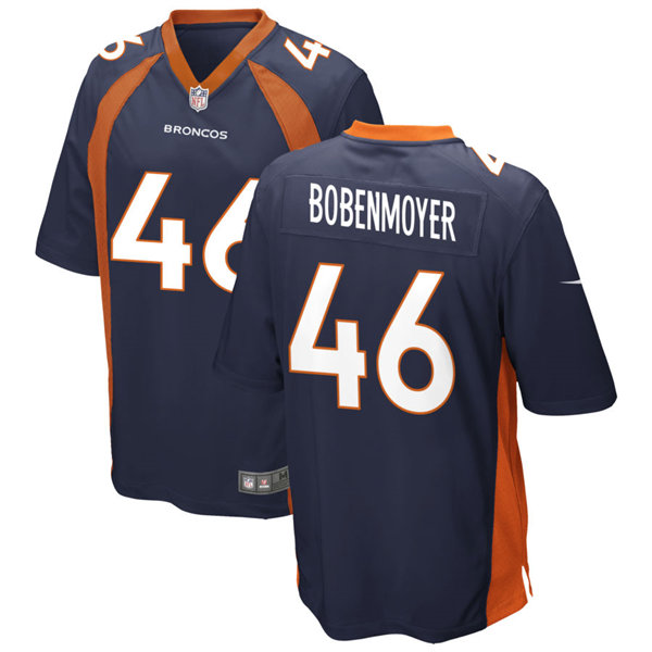Mens Denver Broncos #46 Jacob Bobenmoyer Nike Navy Vapor Untouchable Limited Jerse