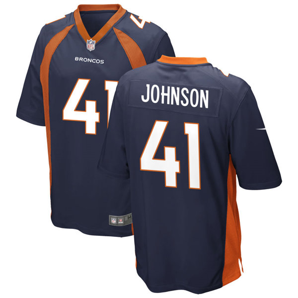 Mens Denver Broncos #49 Jamar Johnson Nike Navy Vapor Untouchable Limited Jersey
