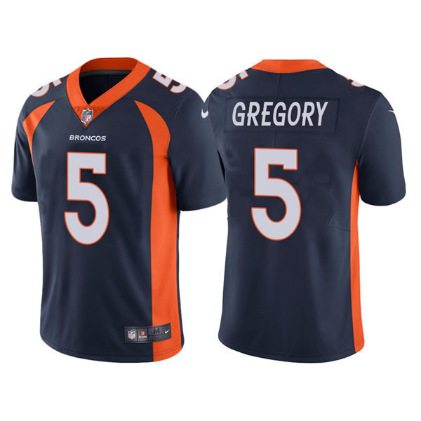 Mens Denver Broncos #5 Randy Gregory Nike Navy Vapor Untouchable Limited Jersey