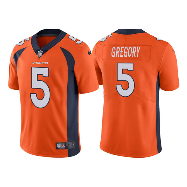 Mens Denver Broncos #5 Randy Gregory Nike Orange Vapor Untouchable Limited Jersey