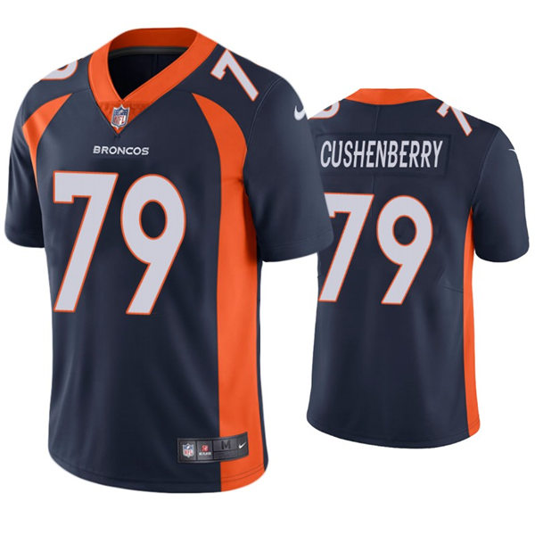 Mens Denver Broncos #79 Lloyd Cushenberry Nike Navy Vapor Untouchable Limited Jersey