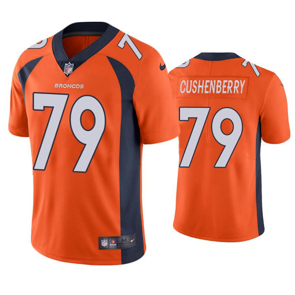 Mens Denver Broncos #79 Lloyd Cushenberry Nike Orange Vapor Untouchable Limited Jersey