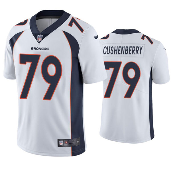 Mens Denver Broncos #79 Lloyd Cushenberry Nike White Vapor Untouchable Limited Jersey