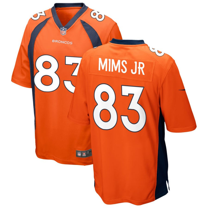 Mens Denver Broncos #83 Marvin Mims Jr. Nike Orange Vapor Untouchable Limited Jersey