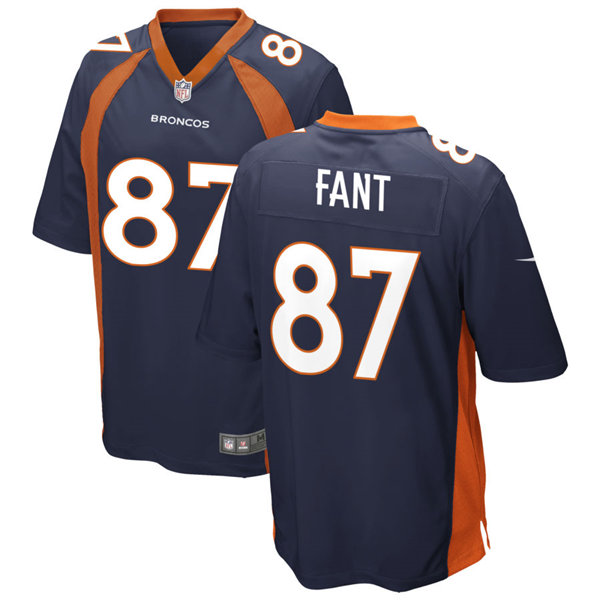 Mens Denver Broncos #87 Noah Fant Nike Navy Vapor Untouchable Limited Jersey
