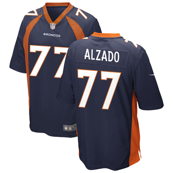 Mens Denver Broncos Retired Player #77 Lyle Alzado Nike Navy Vapor Untouchable Limited Jersey