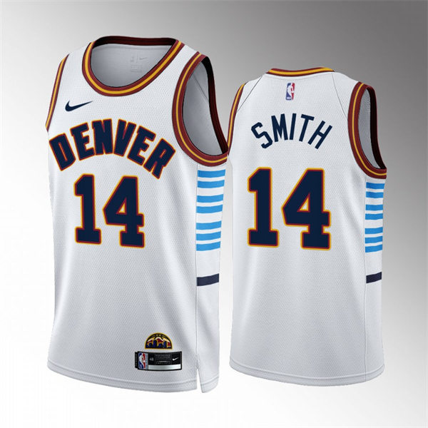 Mens Denver Nuggets #14 Ish Smith 2022-23 City Edition Swingman Jersey White