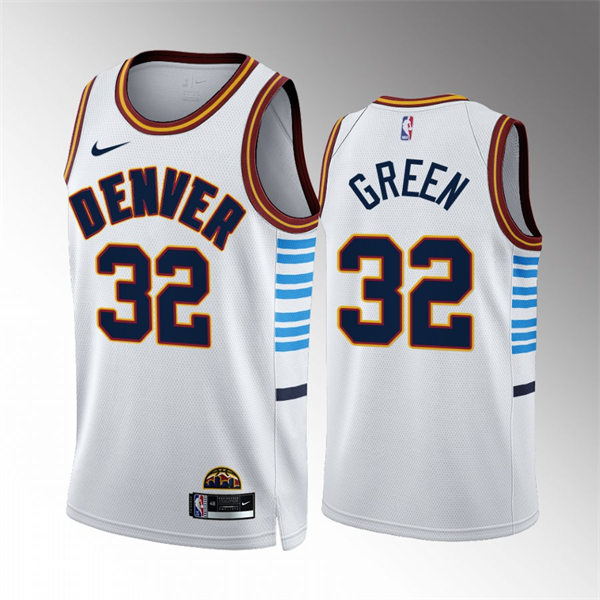 Mens Denver Nuggets #32 Jeff Green 2022-23 City Edition Swingman Jersey White