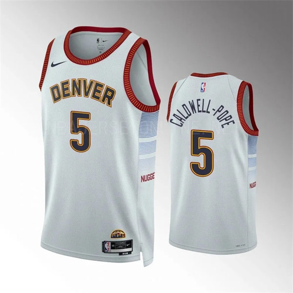 Mens Denver Nuggets #50 Kentavious Caldwell-Pope 2022-23 City Edition Swingman Jersey White