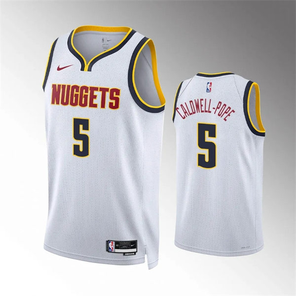 Mens Denver Nuggets #50 Kentavious Caldwell-Pope White Association Edition Jersey