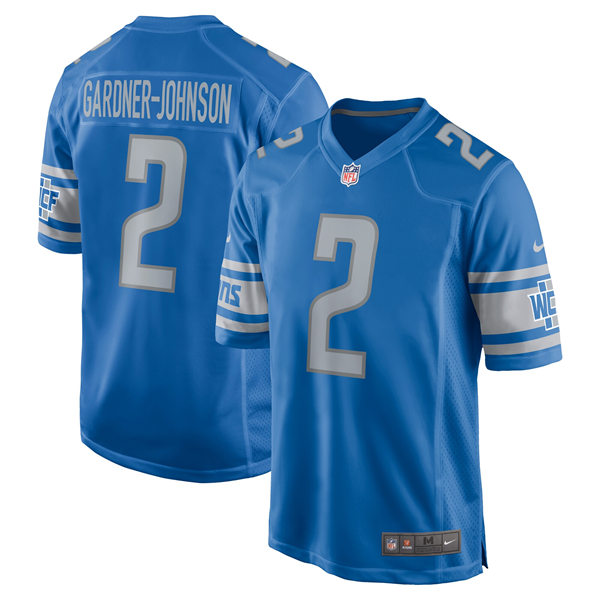 Mens Detroit Lions #2 C.J. Gardner-Johnson Nike Blue Vapor Untouchable Limited Jersey