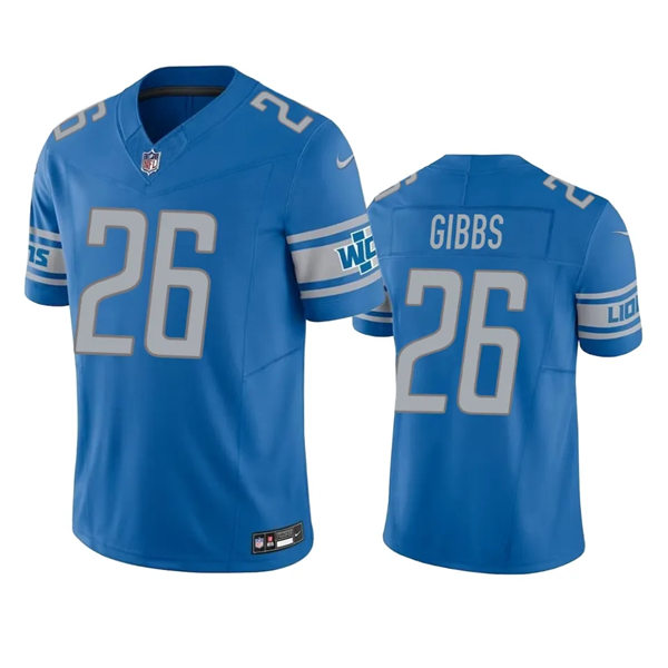 Mens Detroit Lions #26 Jahmyr Gibbs Nike Blue Vapor Untouchable Limited Jersey