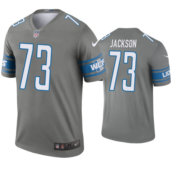 Mens Detroit Lions #73 Jonah Jackson Nike Silver Color Rush Limited Player Jersey