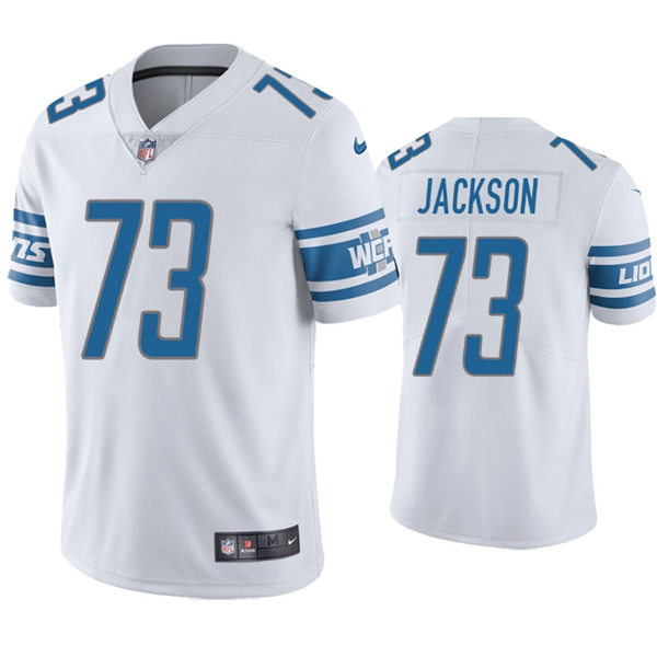 Mens Detroit Lions #73 Jonah Jackson Nike White Vapor Untouchable Limited Jersey