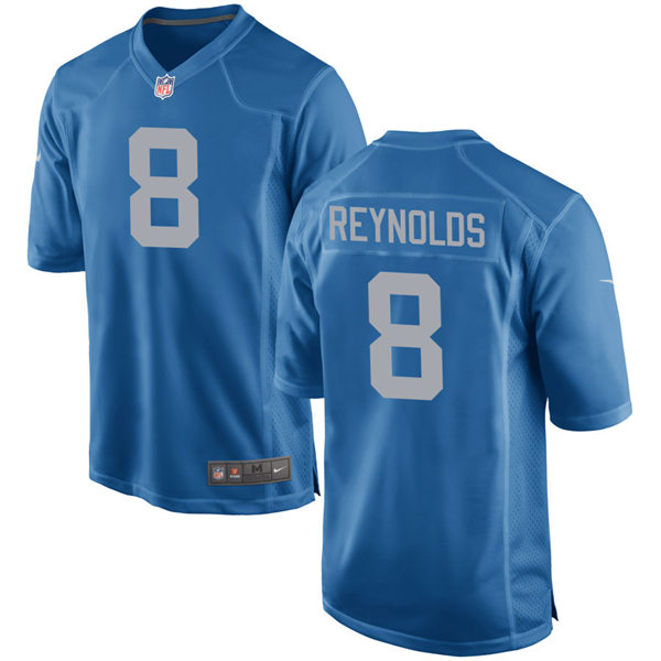 Mens Detroit Lions #8 Josh Reynolds Nike Blue 2017 Throwback Limited Player Jersey
