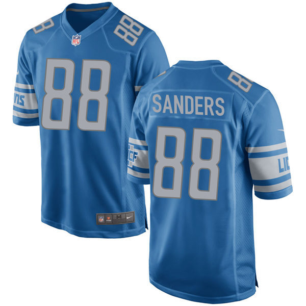 Mens Detroit Lions Retired Player #88 Charlie Sanders Nike Blue Vapor Untouchable Limited Jersey