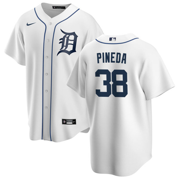 Mens Detroit Tigers #38 Michael Pineda Nike White Home Cool Base Jersey