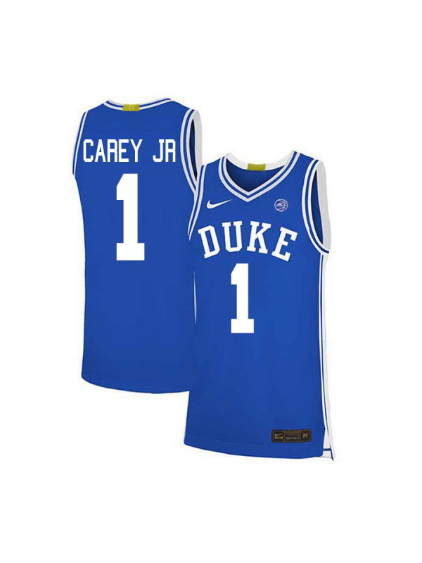 Mens Duke Blue Devils #1 Vernon Carey Jr. Nike Royal College Basketball Game Jersey