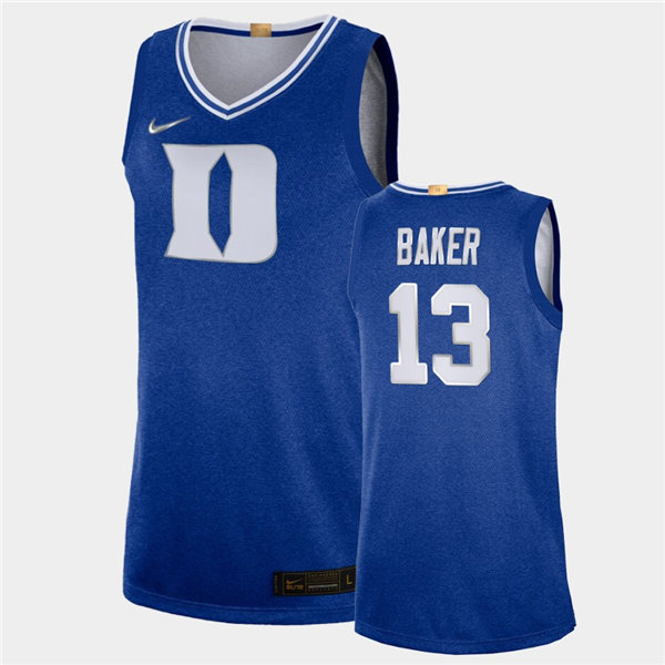 Mens Duke Blue Devils #13 Joey Baker Nike Royal 100th Anniversary Rivalry Basketball Jersey