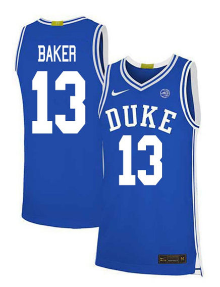 Mens Duke Blue Devils #13 Joey Baker Nike Royal College Basketball Game Jersey