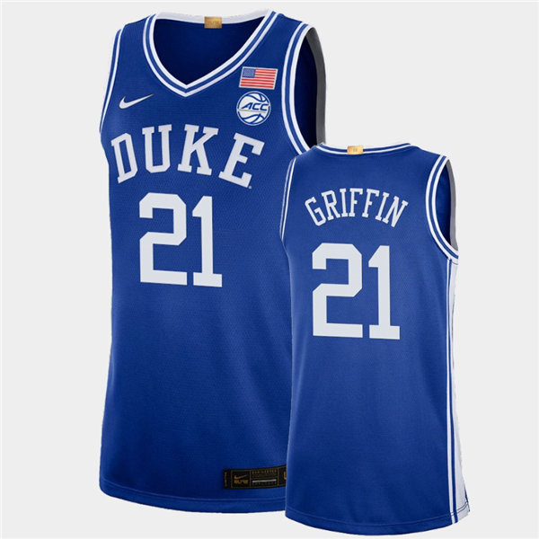 Mens Duke Blue Devils #21 AJ Griffin Nike Royal College Basketball Game Jersey