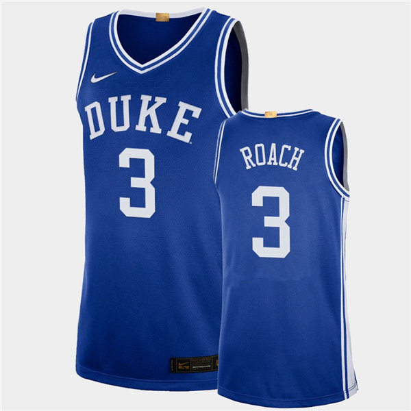Mens Duke Blue Devils #3 Jeremy Roach Nike Royal College Basketball Game Jersey