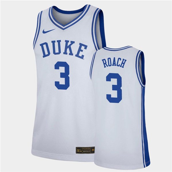 Mens Duke Blue Devils #3 Jeremy Roach Nike White College Basketball Game Jersey