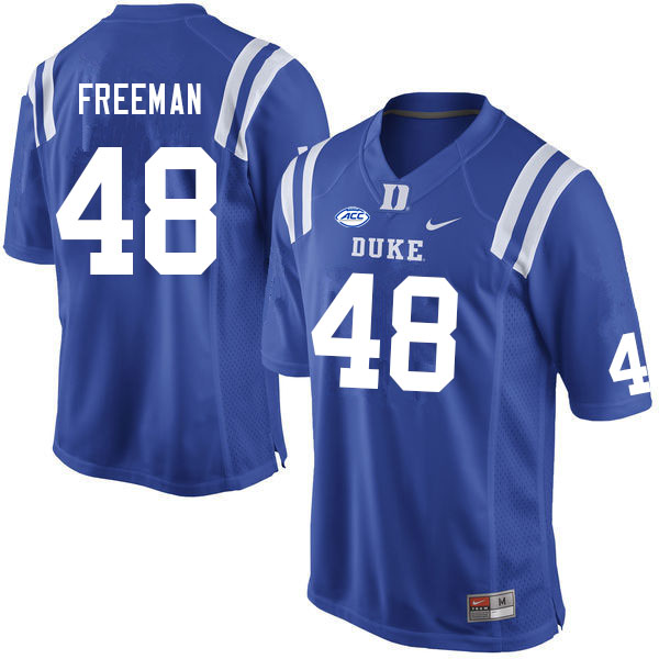 Mens Duke Blue Devils #48 Tre Freeman  Nike Royal College Football Jersey