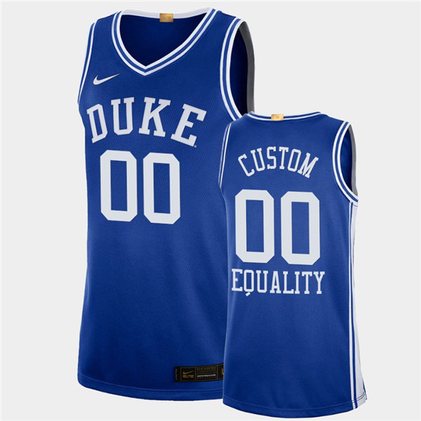 Mens Duke Blue Devils Custom Nike Royal College Basketball Game Jersey1
