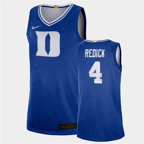 Mens Duke Blue Devils Retired Player #4 J.J. Redick Nike Royal 100th Anniversary Rivalry Basketball Jersey