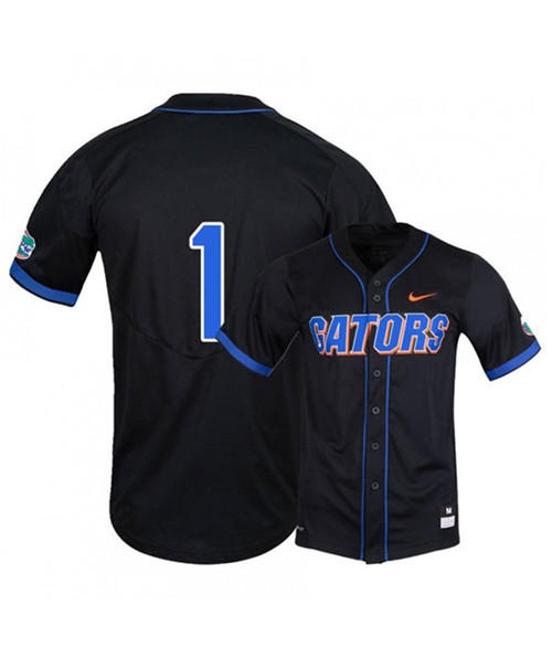 Mens Florida Gators #1 Jacob Young Nike Black College Baseball Game Jerseys
