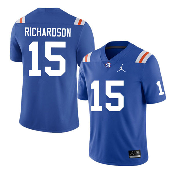 Mens Florida Gators #15 Anthony Richardson Jordan Brand Royal Retro 1960's Football Jersey