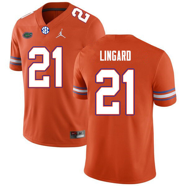 Mens Florida Gators #21 Lorenzo Lingard Orange Jordan Brand College Football Game Jersey