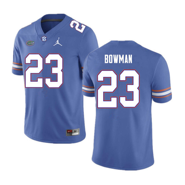 Mens Florida Gators #23 Demarkcus Bowman Royal Jordan Brand College Football Game Jersey